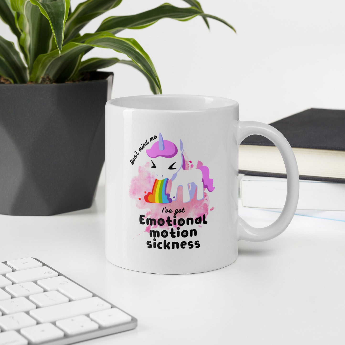 Emotional Motion Sickness White Glossy Mug