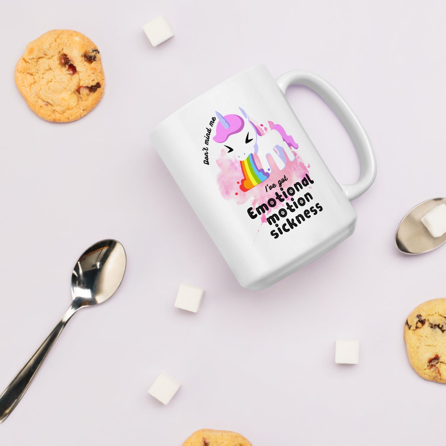 Emotional Motion Sickness White Glossy Mug
