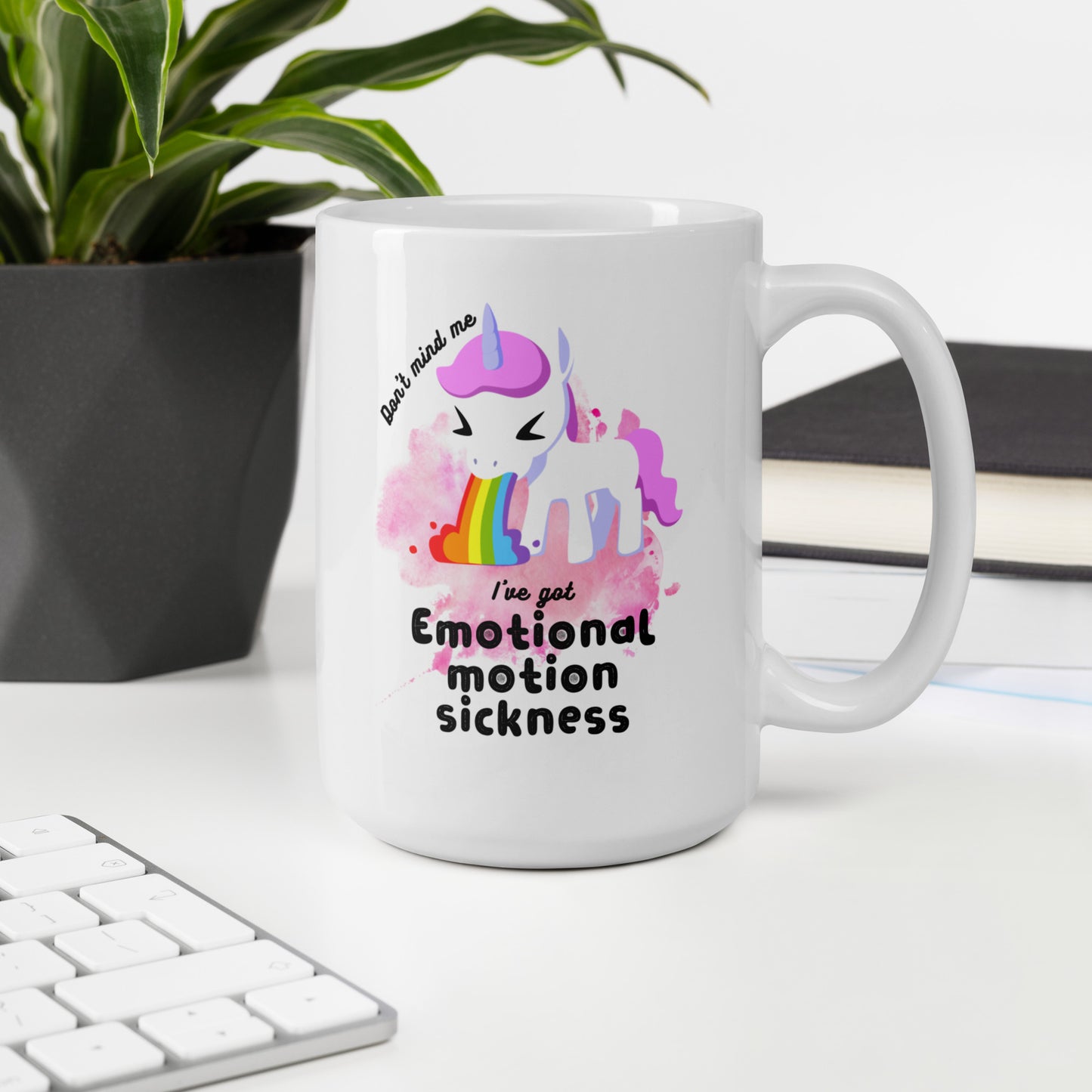 Emotional Motion Sickness White Glossy Mug