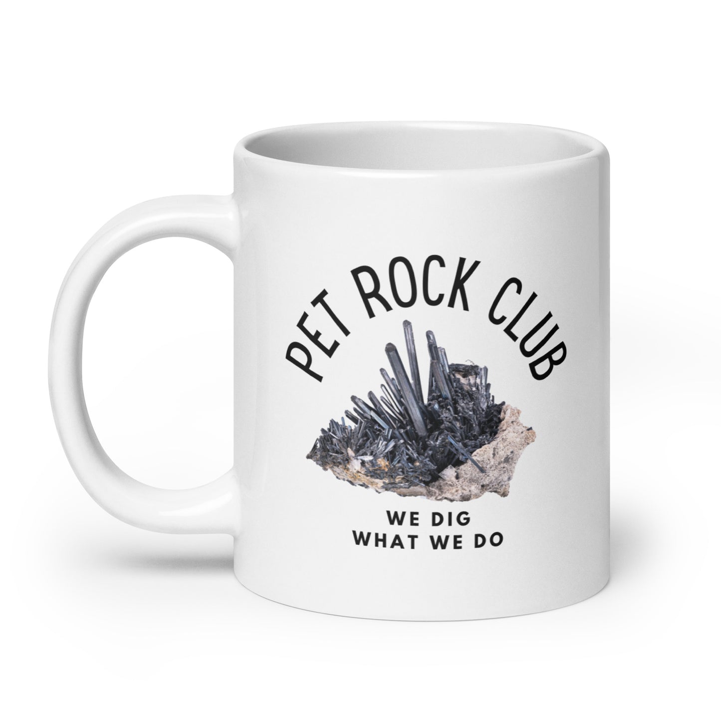 Rock Out With Your Rock Out White Glossy Mug
