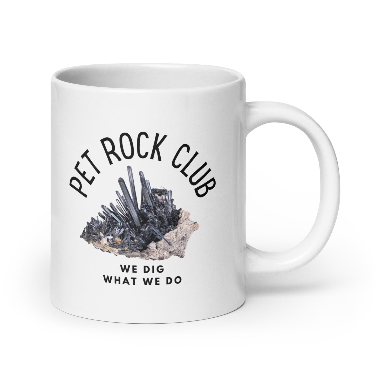 Rock Out With Your Rock Out White Glossy Mug