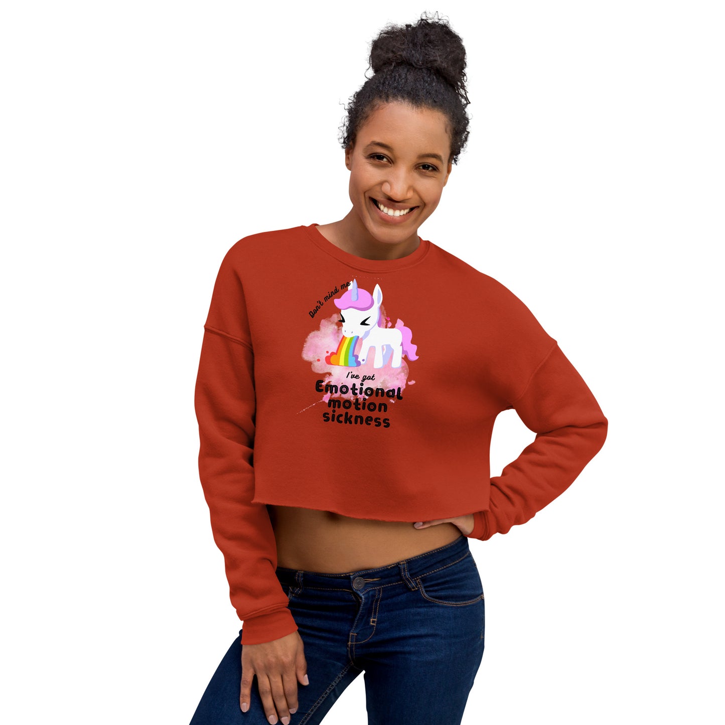 Emotional Motion Sickness Crop Sweatshirt