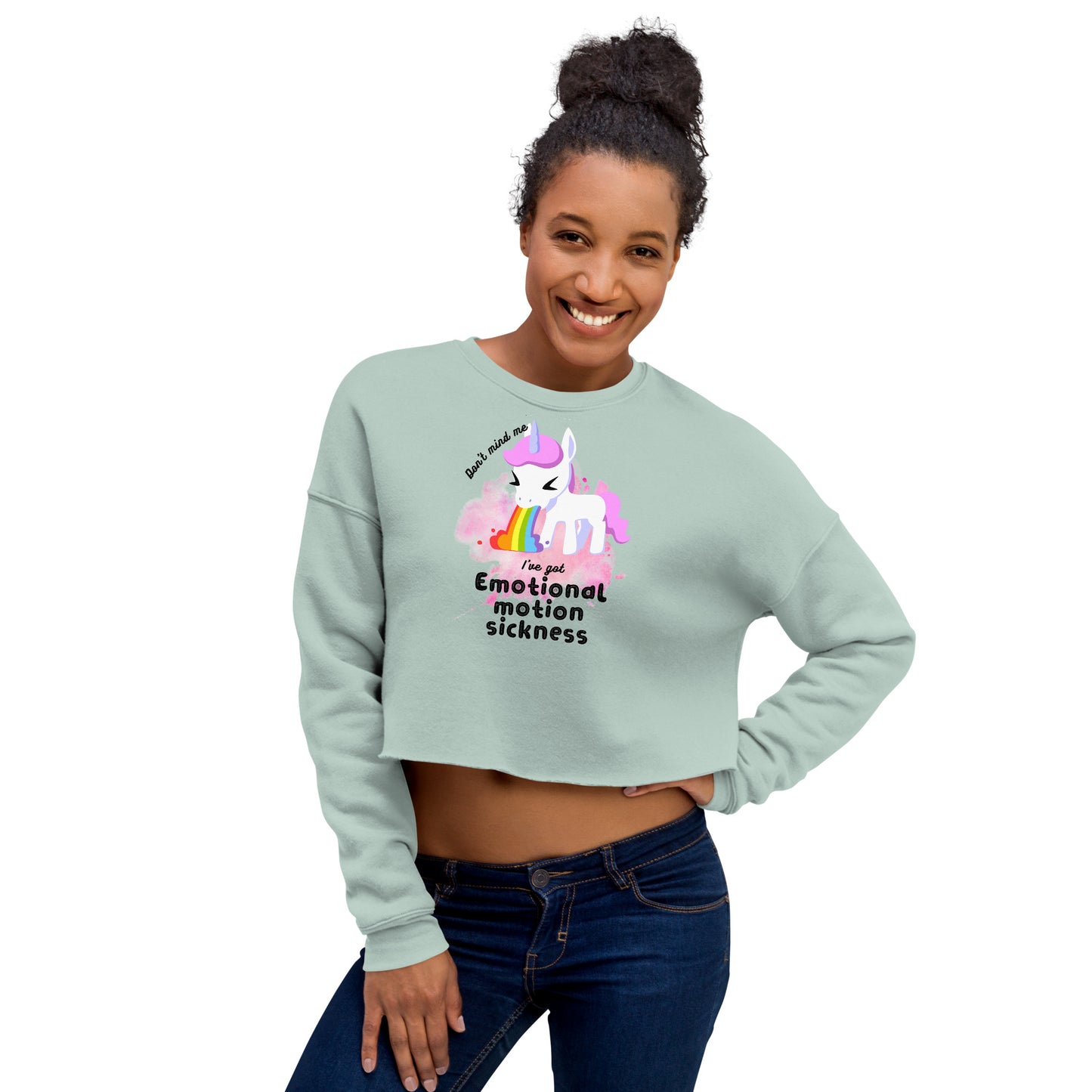 Emotional Motion Sickness Crop Sweatshirt