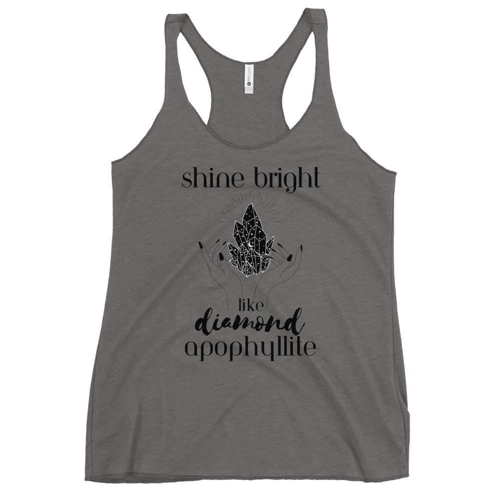 Shine Bright Like Apophyllite Women's Racerback Tank