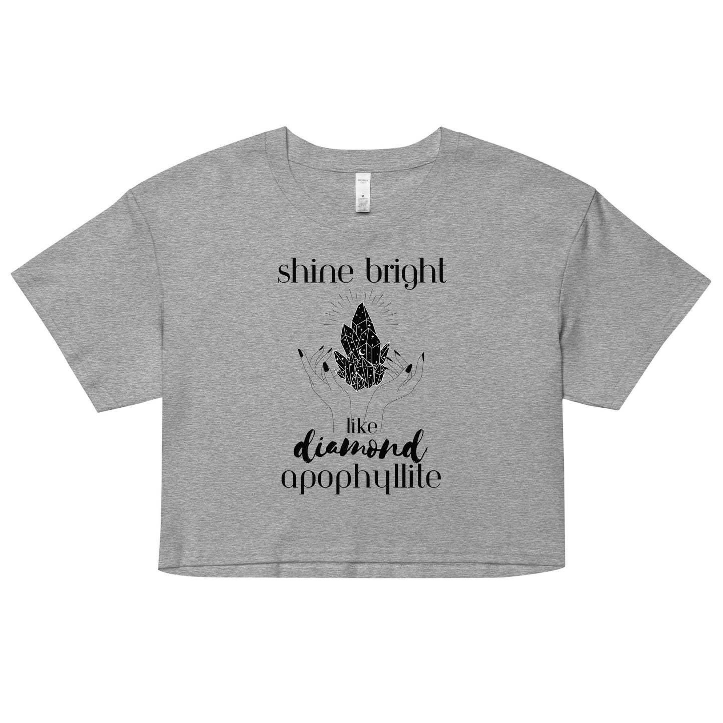 Shine Bright Like Apophyllite Women’s Crop Top