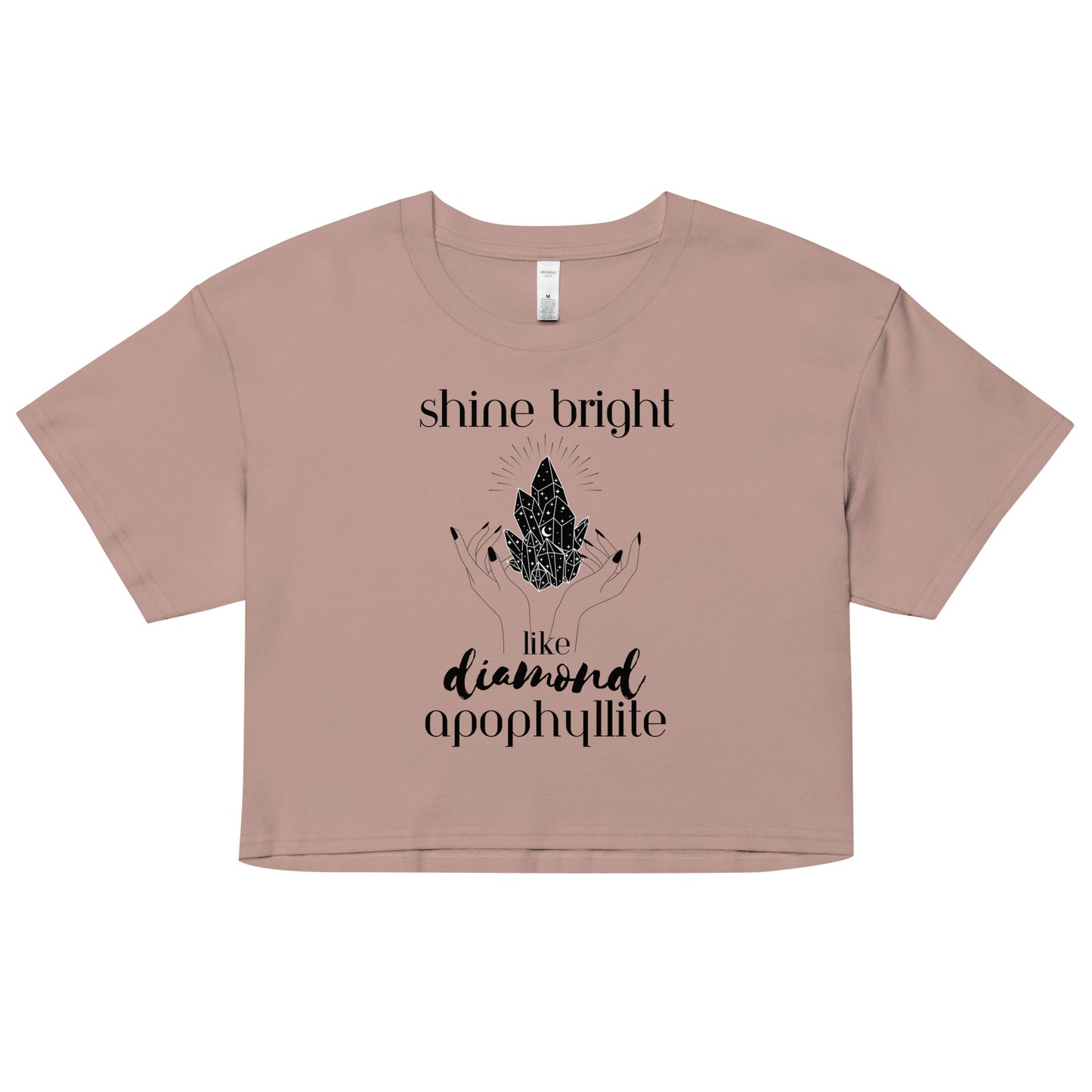 Shine Bright Like Apophyllite Women’s Crop Top