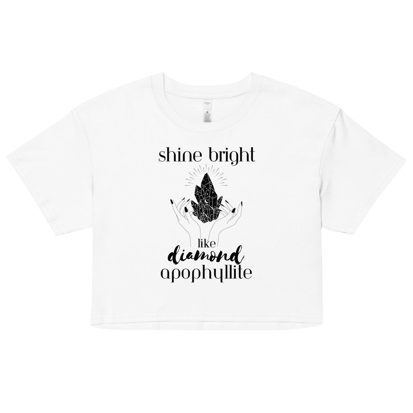 Shine Bright Like Apophyllite Women’s Crop Top