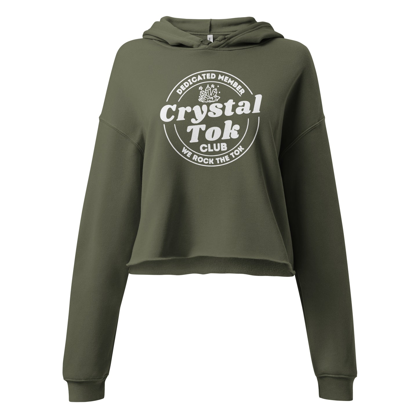 CrystalTok Club Crop Hoodie Sweatshirt