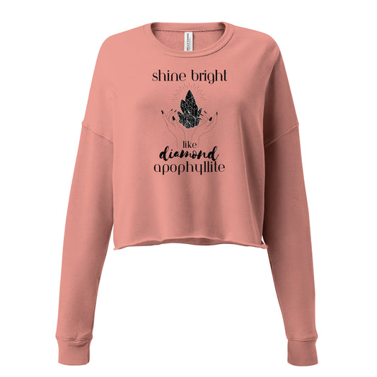 Shine Bright Like Apophyllite Crop Sweatshirt