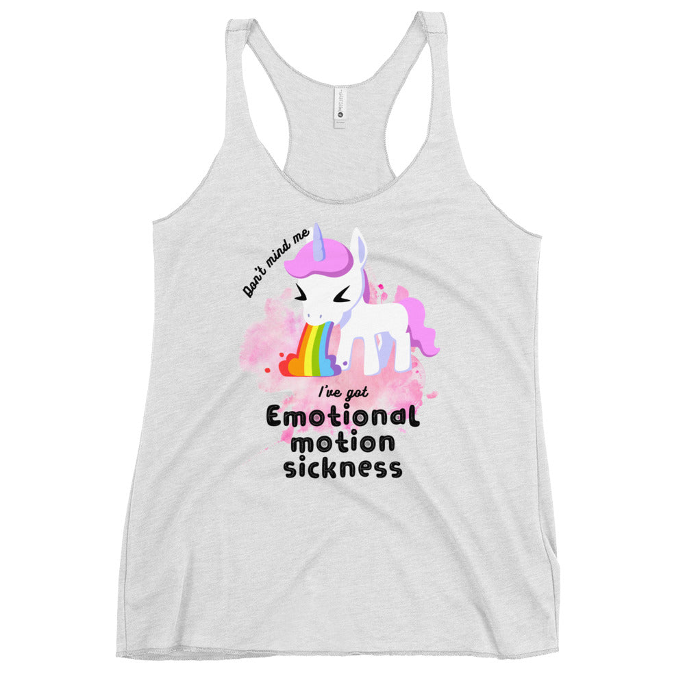 Emotional Motion Sickness Women's Racerback Tank