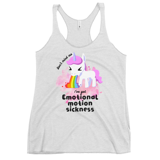 Emotional Motion Sickness Women's Racerback Tank