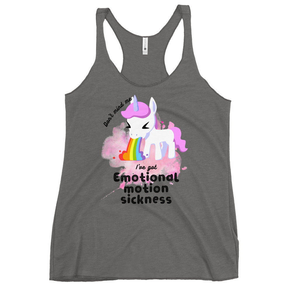 Emotional Motion Sickness Women's Racerback Tank