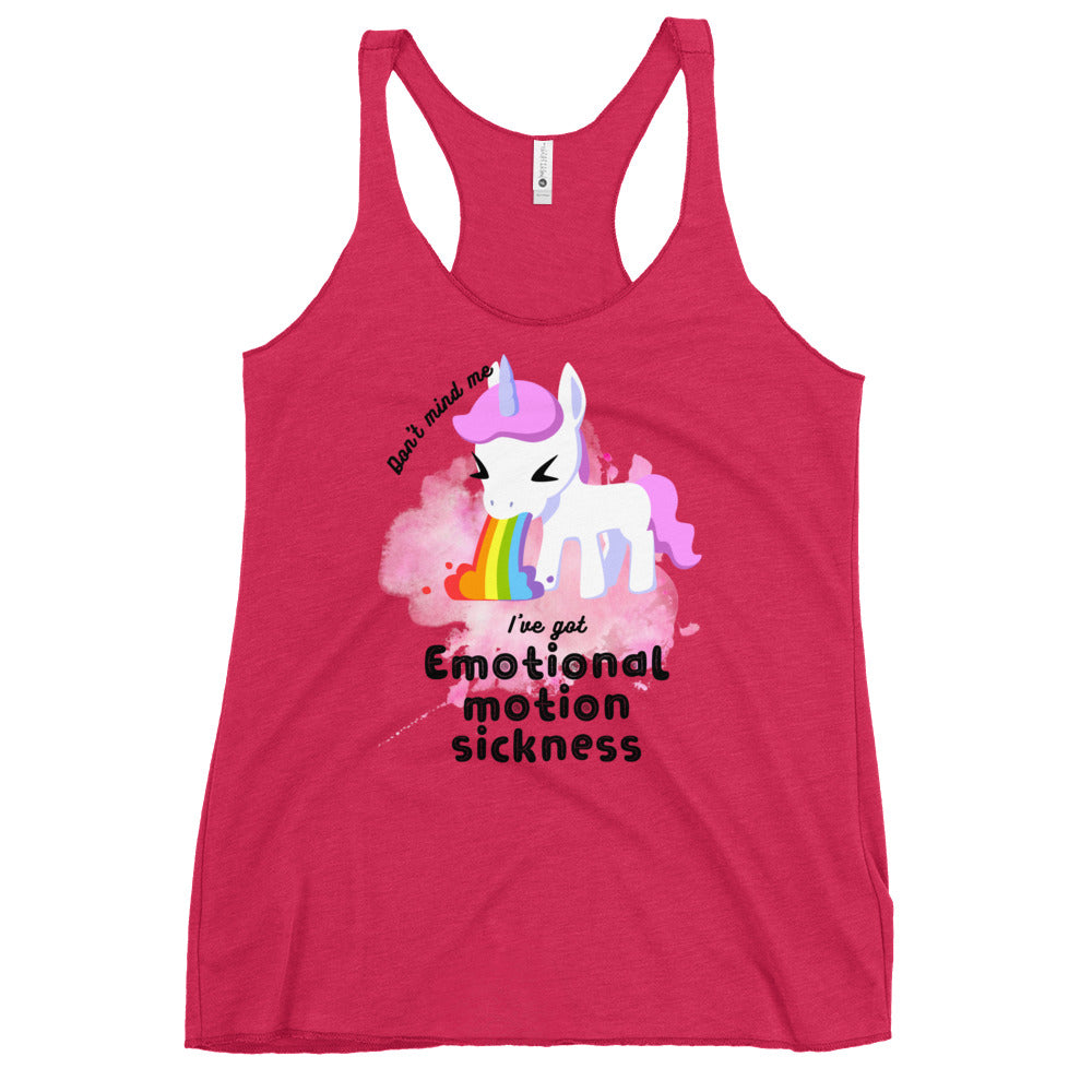 Emotional Motion Sickness Women's Racerback Tank