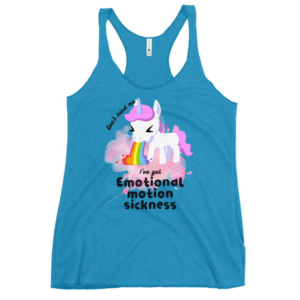 Emotional Motion Sickness Women's Racerback Tank